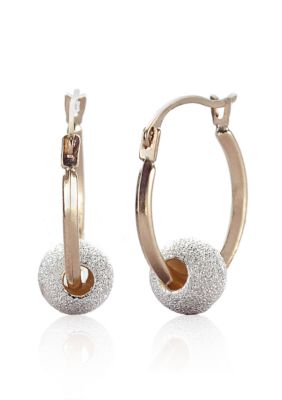 Belk & Co. 14k and Sterling Silver Hoop Earrings