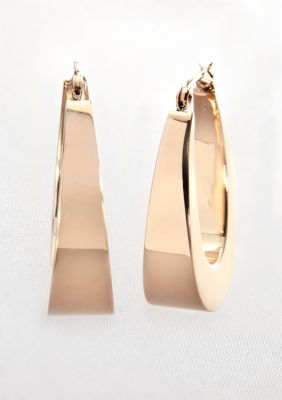 Belk & Co. 14k Tapered Hoop Earrings