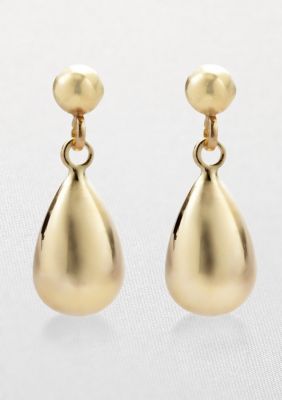 Belk & Co. 14k Puff Teardrop Earrings