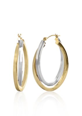 Belk & Co. 14k Double Oval Hoop Earrings