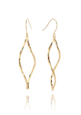 Belk & Co. 14k Gold Twisted Open Marquise Dangle Earrings