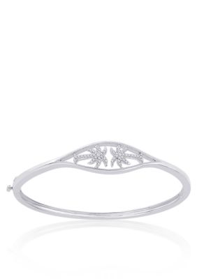 Belk & Co. Sterling Silver Diamond Palm Tree Bangle