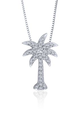 Belk & Co. Diamond Palm Tree Pendant in 10K White Gold
