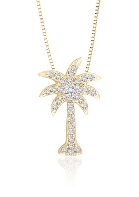 Belk & Co. Diamond Palm Tree Pendant in 10K Yellow Gold