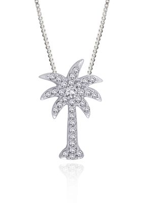 Belk & Co. Diamond Palm Tree Pendant in 10K White Gold
