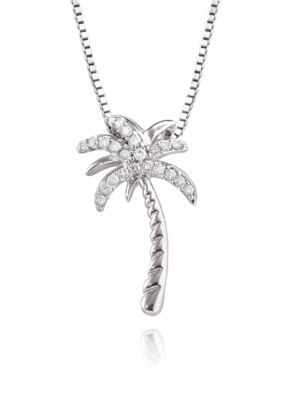Belk & Co. Sterling Silver & Diamond Palm Tree Pendant