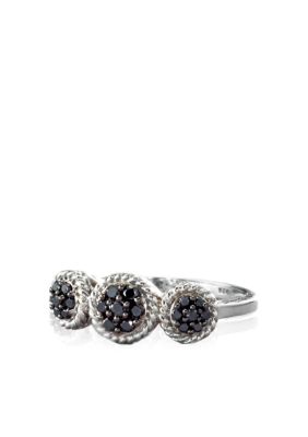 Belk & Co. Black Diamond Fashion Ring in Sterling Silver
