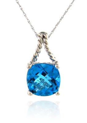 Belk & Co. Sterling Silver Blue Topaz Pendant