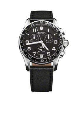 Victorinox Swiss Army Chrono Classic Black Strap Watch