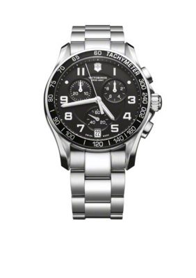 Victorinox Swiss Army Chrono Classic Black Dial Bracelet Watch