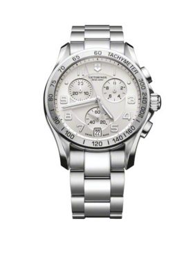 Victorinox Swiss Army Chrono Classic Silver Dial Stainless Steel Bracelet