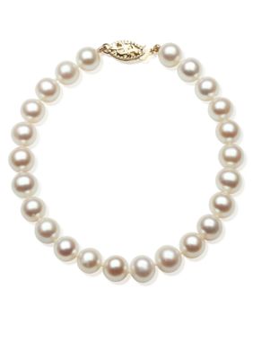 Belk & Co. Freshwater 7-inch Pearl Bracelet