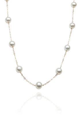 Belk & Co. 14k Yellow Gold Freshwater Pearl Tincup 18 Necklace