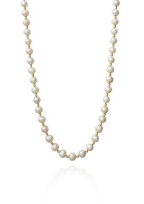 Amour de Pearl 14k Yellow Gold Freshwater Pearl Necklace Amour de Pearl 14k Yellow Gold Freshwater Pearl Necklace