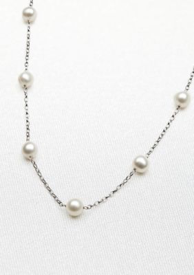 Belk & Co. Sterling Silver Freshwater Pearl Tincup 18-in. Necklace