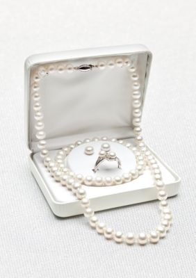 Belk & Co. Sterling Silver Freshwater Pearl 4-Piece Box Set