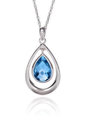 Belk & Co. Sterling Silver Blue Topaz Pendant