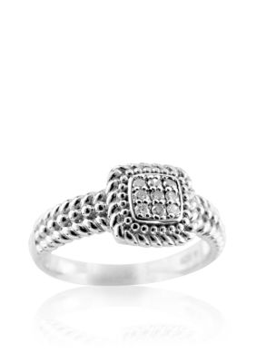 Belk & Co. Diamond Ring in Sterling Silver