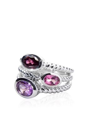 Belk & Co. Sterling Silver Multi Stone Ring  