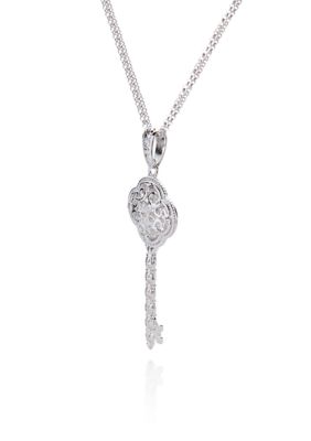 Belk & Co. Sterling Silver Diamond Key Pendant