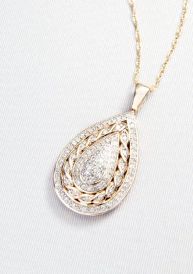 Belk & Co. Pear Shaped Diamond Pendant