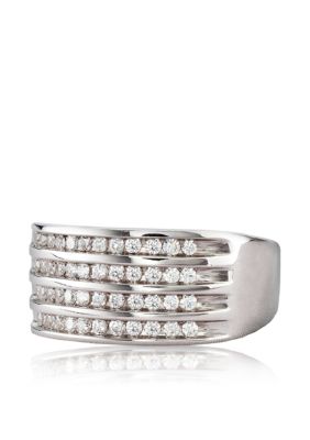 Belk & Co. Four Row Diamond Band in 10k Gold