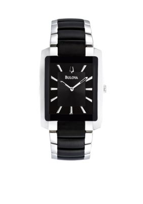 Bulova Men's Two Tone With Black Dial