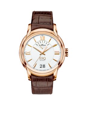 ESQ Movado Mens Rose Gold Retrograde Watch