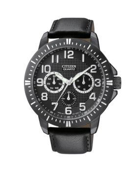 Citizen EDV Men's Black Ion Plated Day-Date Watch