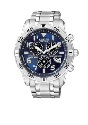 Citizen Eco-Drive Stainless Steel Perpetual Calendar Chronograph Watch