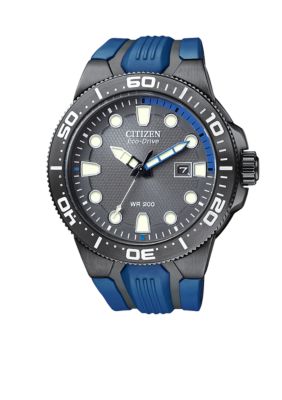 Citizen Eco-Drive Black Ion Plated Scuba Fin Watch