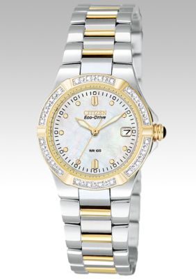 Citizen Ladies Eco Drive Riva Two Tone Bracelet Watch