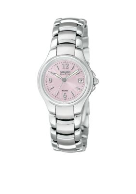 Citizen Ladies Stainless Steel Round Pink Dial