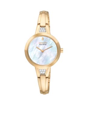 Citizen Eco-Drive Rose Gold Tone Bangle Watch