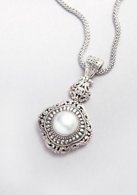 Belk & Co. Sterling Silver and 14K Mabe Pearl Pendant