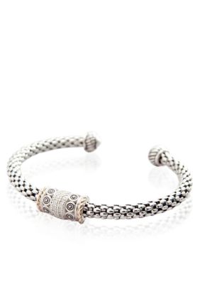 Belk & Co. Diamond Mesh Cuff in Sterling Silver with 14k Gold