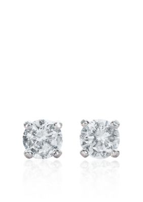 Belk & Co. 14k White Gold 1/4 ct. t.w. Cubic Zirconia Earrings