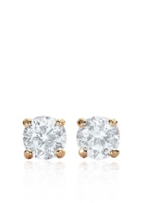 Belk & Co. 14k Yellow Gold 1/4 ct. t.w. Cubic Zirconia Earrings