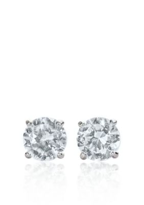 Belk & Co. 14k White Gold 1/2 ct. t.w. Cubic Zirconia Earrings