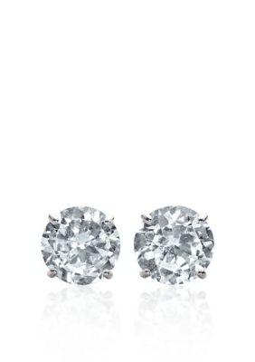 Belk & Co. 14k White Gold 1-1/2 ct. t.w. Cubic Zirconia Earrings