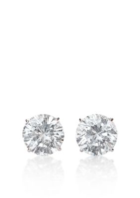 Belk & Co. 14k White Gold 2-1/2 ct. t.w. Cubic Zirconia Earrings