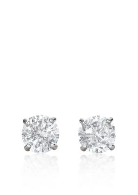 Belk & Co. 14k White Gold 1 ct. t.w. Cubic Zirconia Earrings