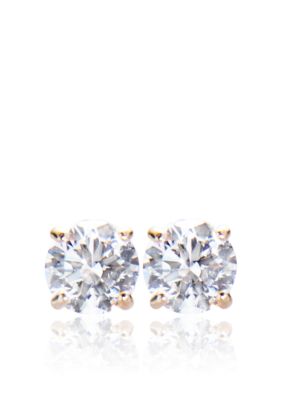 Belk & Co. 14k Yellow Gold 1.00 ct. t.w. Cubic Zirconia Earrings