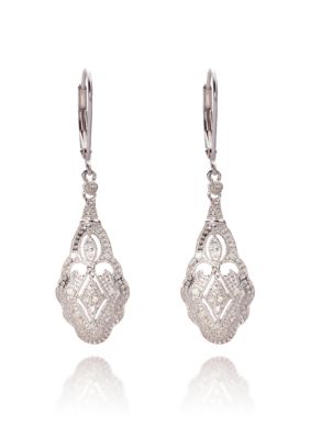 Belk & Co. Diamond Dangle Earrings in Sterling Silver