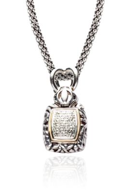 Belk & Co. 1/3 ct. t.w. Diamond Pendant in Sterling Silver with 14k Gold