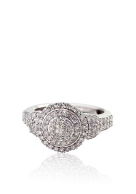 Belk & Co. Diamond Ring in Sterling Silver