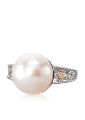 Belk & Co. Sterling Silver and 14k Yellow Gold Freshwater Pearl Ring