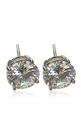Belk & Co. Platinum Plated Sterling Silver Cubic Zirconia Earring