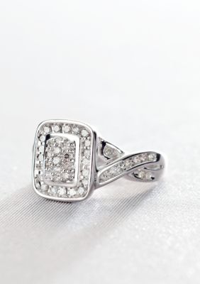 Belk & Co. Diamond Ring in Sterling Silver