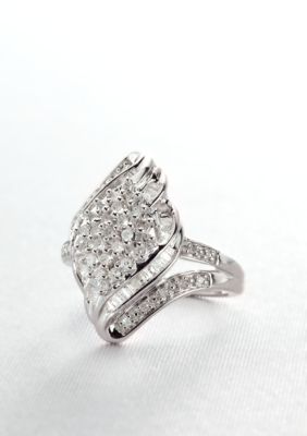 Belk & Co. Diamond Cluster Ring in Sterling Silver